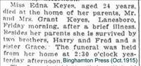 Keyes, Edna Obit